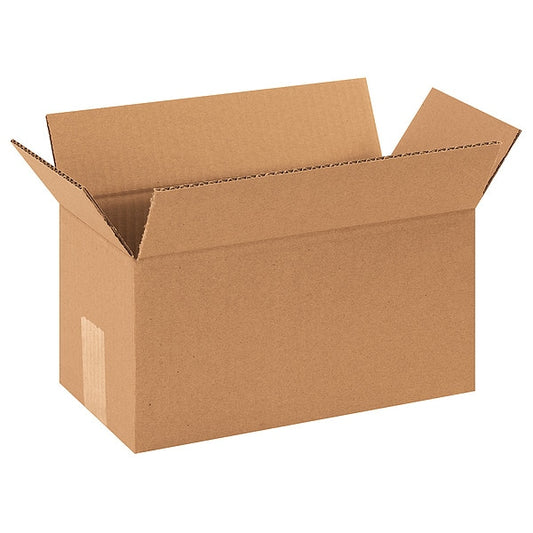Corrugated Boxes, 12" x 7" x 7", Kraft, 25/Bundle