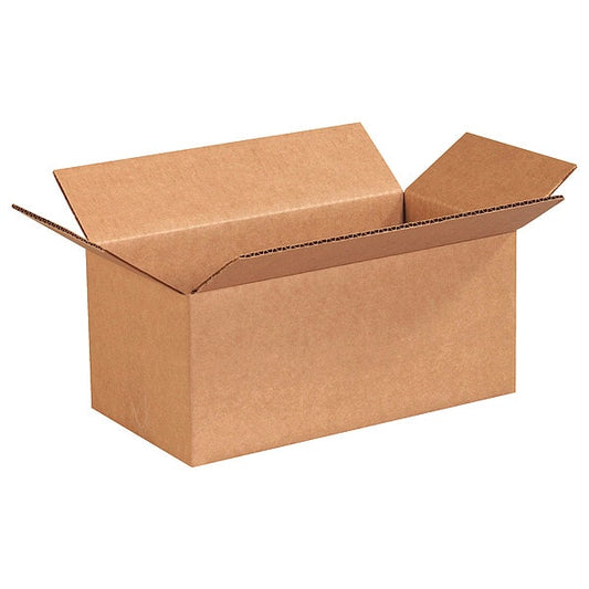 Long Corrugated Boxes, 10" x 5" x 4", Kraft, 25/Bundle