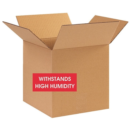 Weather Resistant Corrugated Boxes, W5C, 10" x 10" x 10", 25/Bundle