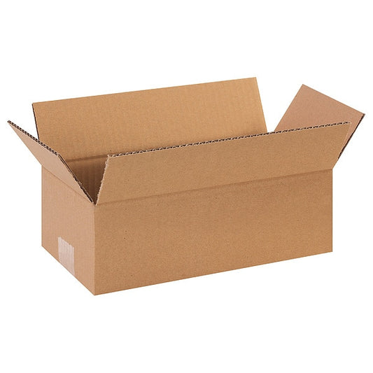 Long Corrugated Boxes, 12" x 5" x 4", Kraft, 25/Bundle