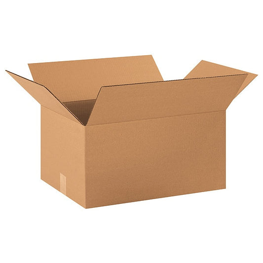 Corrugated Boxes, 22" x 16" x 12", Kraft, 20/Bundle