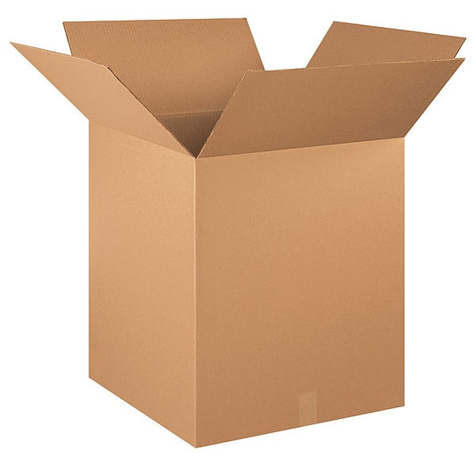 Corrugated Boxes, 22" x 22" x 24", Kraft, 10/Bundle