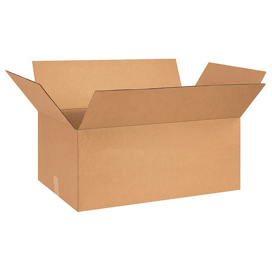 Corrugated Boxes, 28" x 18" x 10", Kraft, 15/Bundle