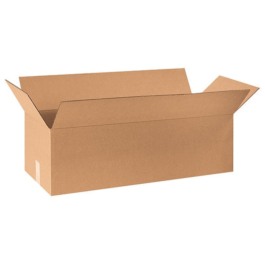 Long Corrugated Boxes, 32" x 12" x 10", Kraft, 20/Bundle
