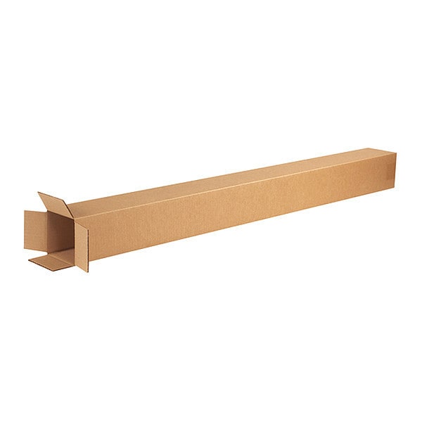 Tall Corrugated Boxes, 4" x 4" x 46", Kraft, 25/Bundle
