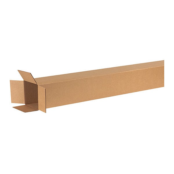 Tall Corrugated Boxes, 6" x 6" x 62", Kraft, 15/Bundle