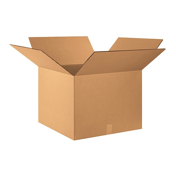 Double Wall Corrugated Boxes, 24" x 24" x 16", Kraft, 10/Bundle