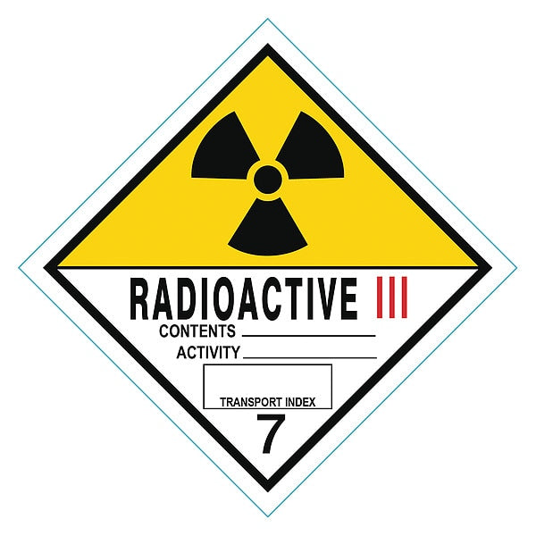 DOT Label, 4 In. W, Vinyl, PK25
