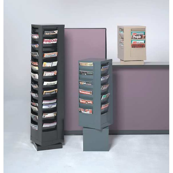 Magazine Display, 20 Compartments, Tan