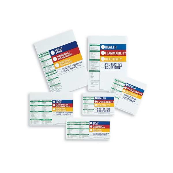 Rectangle HMIG Reactivity Label 10"H x 7-1/4"W, Multicolor, Pk100