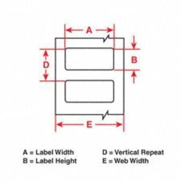 Blank Label 3"W Silver, Polyester, Pk3000