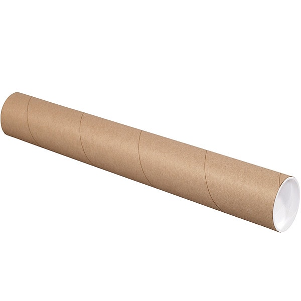 Mailing Tube, 6inLx3in.dia, Brown, PK48