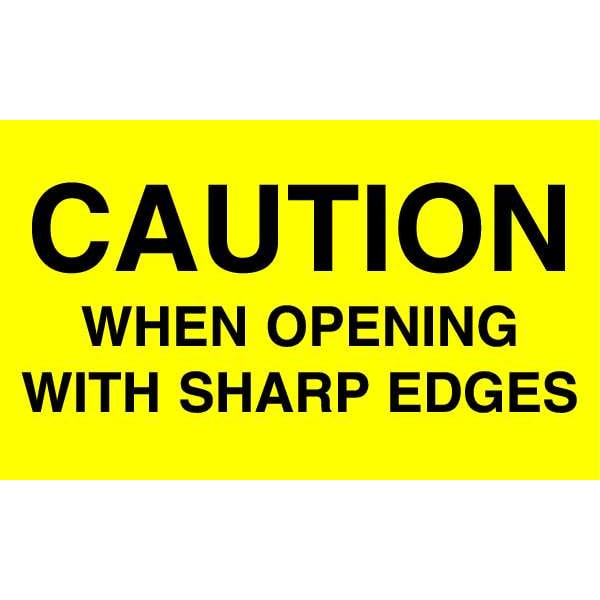 3" x 5" Adhesive Back Shipping Labels, Caution When Opening, Pk50