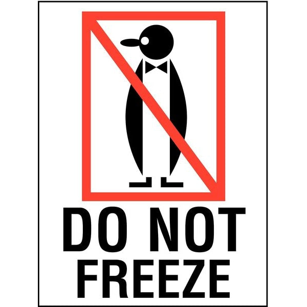 4" x 3" Adhesive Back Shipping Labels, Do Not Freeze, Pk50