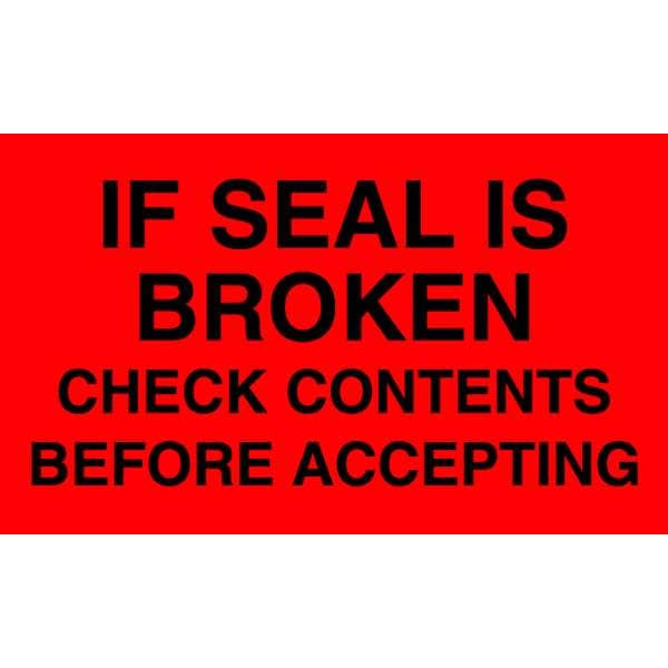 Shipping Labels, 3 In. H, Black/Red, PK500