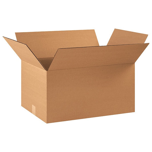 Corrugated Boxes, 22" x 14" x 10", Kraft, 20/Bundle