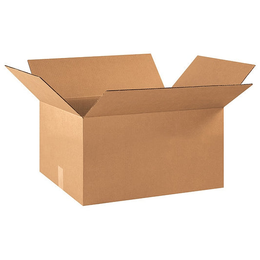 Corrugated Boxes, 22" x 16" x 10", Kraft, 20/Bundle
