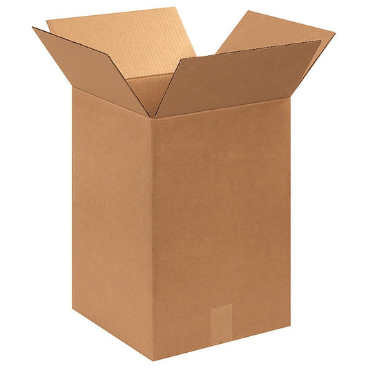 Corrugated Boxes, 12" x 12" x 18", Kraft, 25/Bundle