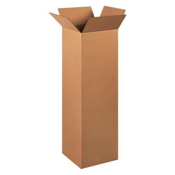 Tall Corrugated Boxes, 12" x 12" x 40", Kraft, 15/Bundle