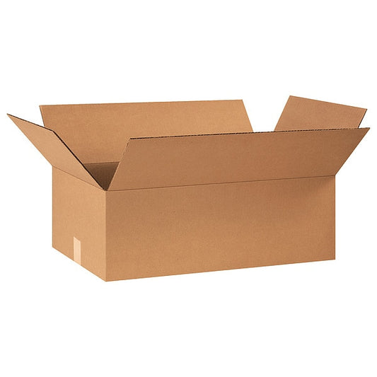 Flat Corrugated Boxes, 24" x 14" x 8", Kraft, 20/Bundle