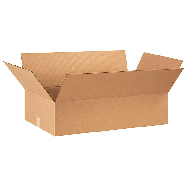 Flat Corrugated Boxes, 28" x 16" x 7", Kraft, 20/Bundle