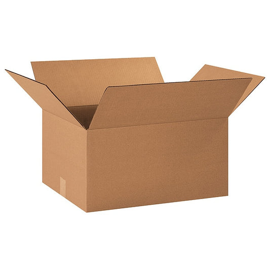 Corrugated Boxes, 20" x 15" x 10", Kraft, 20/Bundle