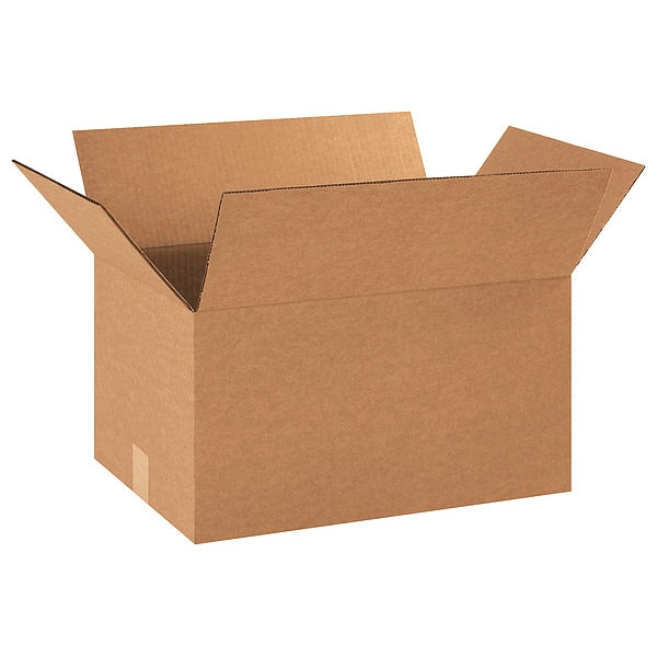 Corrugated Boxes, 17" x 12" x 10", Kraft, 25/Bundle