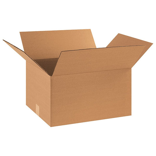 Corrugated Boxes, 18" x 14" x 10", Kraft, 25/Bundle
