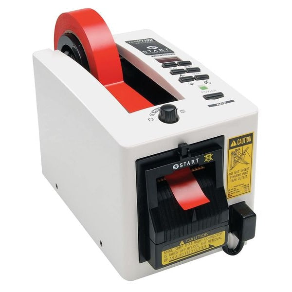 Tape Dispenser, 2 in Max. Tape Width. 7 in Tape Core Dia, White