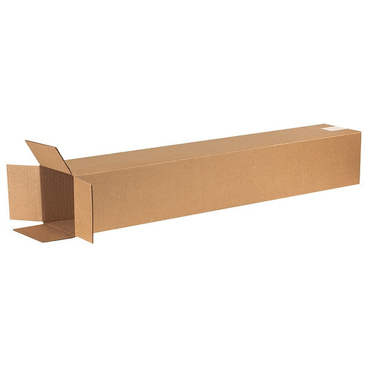 Tall Corrugated Boxes, 6" x 6" x 40", Kraft, 25/Bundle