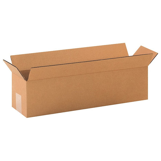 Long Corrugated Boxes, 20" x 5" x 5", Kraft, 25/Bundle