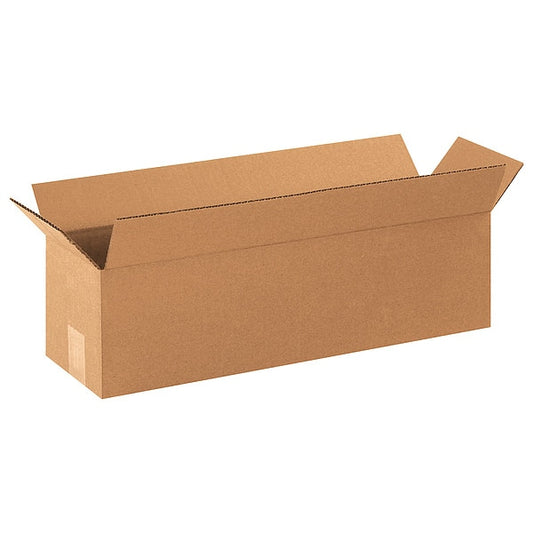 Long Corrugated Boxes, 22" x 6" x 6", Kraft, 25/Bundle