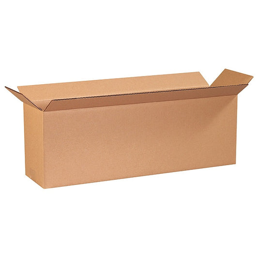 Long Corrugated Boxes, 24" x 6" x 8", Kraft, 25/Bundle