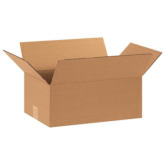Corrugated Boxes, 15" x 10" x 6", Kraft, 25/Bundle