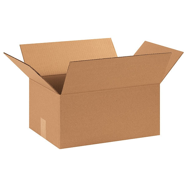 Corrugated Boxes, 15" x 11" x 7", Kraft, 25/Bundle