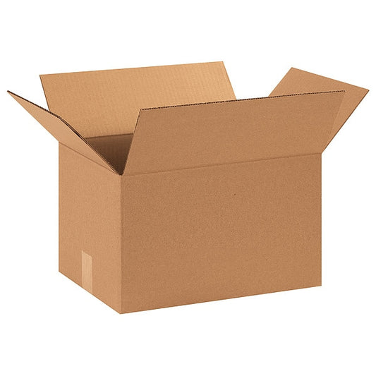 Corrugated Boxes, 15" x 11" x 9", Kraft, 25/Bundle