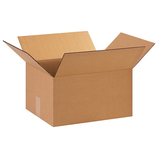 Corrugated Boxes, 15" x 12" x 8", Kraft, 25/Bundle