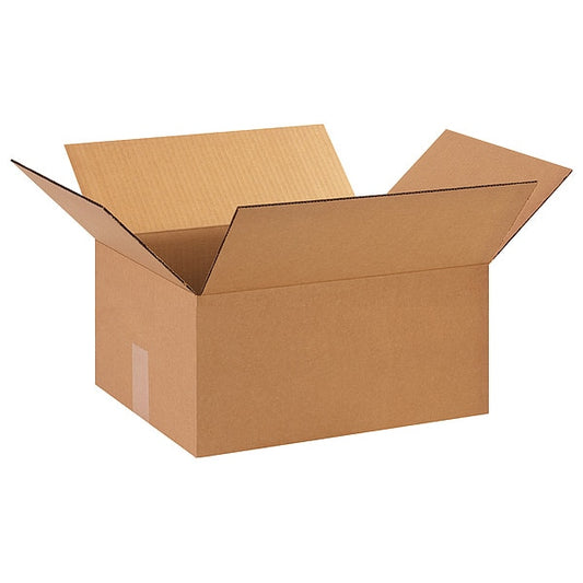 Corrugated Boxes, 15" x 13" x 7", Kraft, 25/Bundle