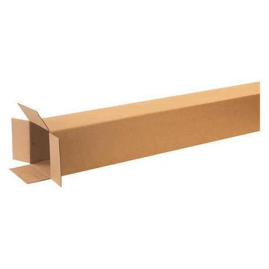 Tall Corrugated Boxes, 8" x 8" x 60", Kraft, 15/Bundle