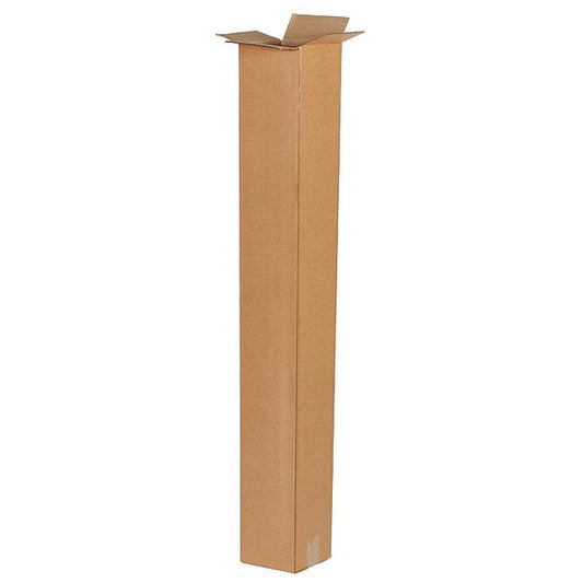 Tall Corrugated Boxes, 10" x 10" x 48", Kraft, 20/Bundle