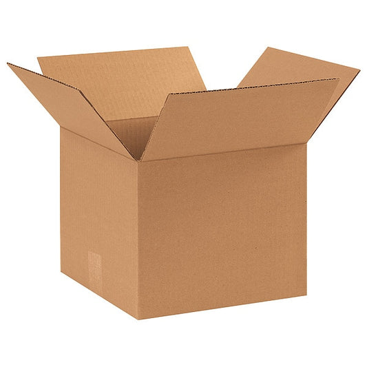 Corrugated Boxes, 11" x 11" x 9", Kraft, 25/Bundle