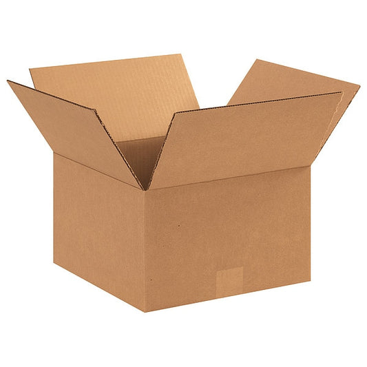Corrugated Boxes, 12" x 12" x 7", Kraft, 25/Bundle