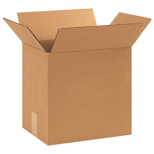 Corrugated Boxes, 12 1/4" x 9 1/4" x 12", Kraft, 25/Bundle