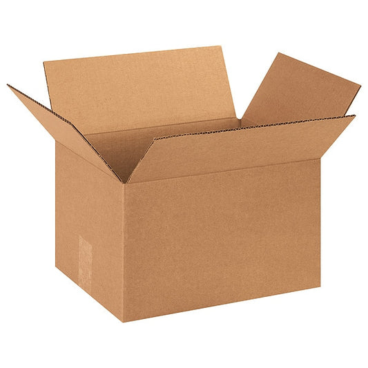 Corrugated Boxes, 13" x 10" x 8", Kraft, 25/Bundle