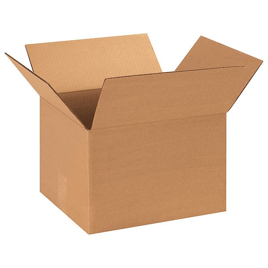 Corrugated Boxes, 13" x 11" x 9", Kraft, 25/Bundle