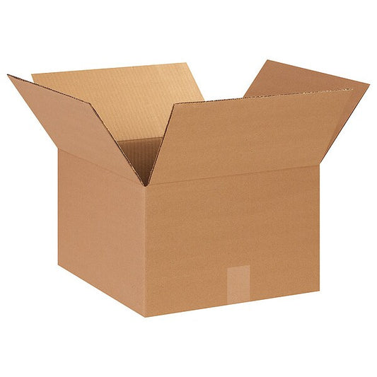 Corrugated Boxes, 14" x 14" x 9", Kraft, 25/Bundle