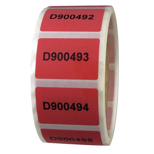 Tamper-Evident Tape, 1Inx1-1/2In, PK250