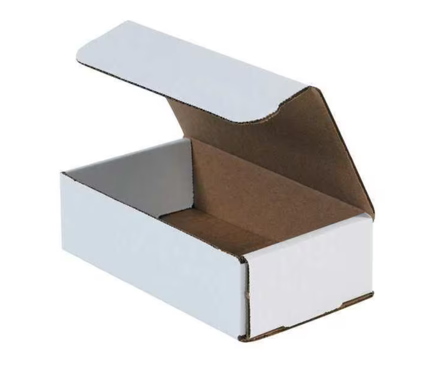 Corrugated Mailers, 9" x 5" x 3", White, 50/Bundle