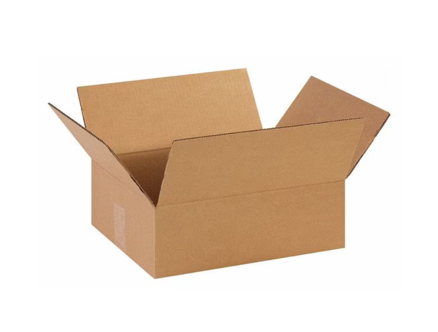 Flat Corrugated Boxes, 14" x 11" x 4 1/2", Kraft, 25/Bundle