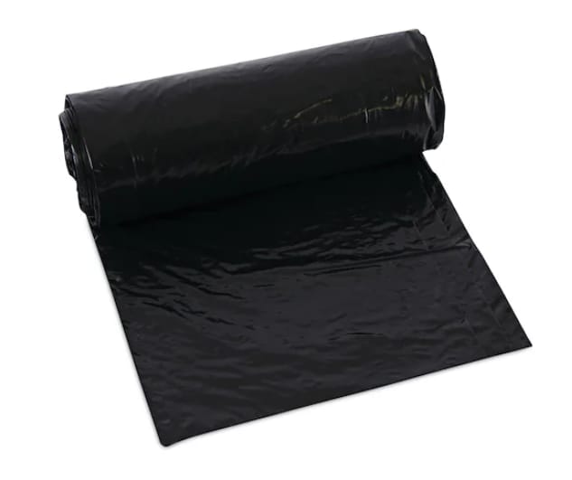 12 gal - 16 gal Trash Bags, 24 in x 32 in, 1 mil, Black, 150 PK